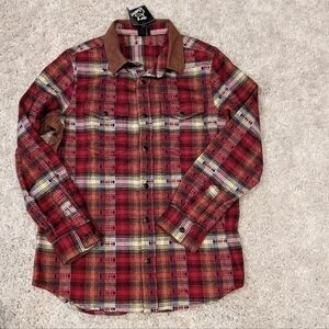 𝅺NWT Art Class Plaid Western Snap Front Shirt Size Boys' 8/10